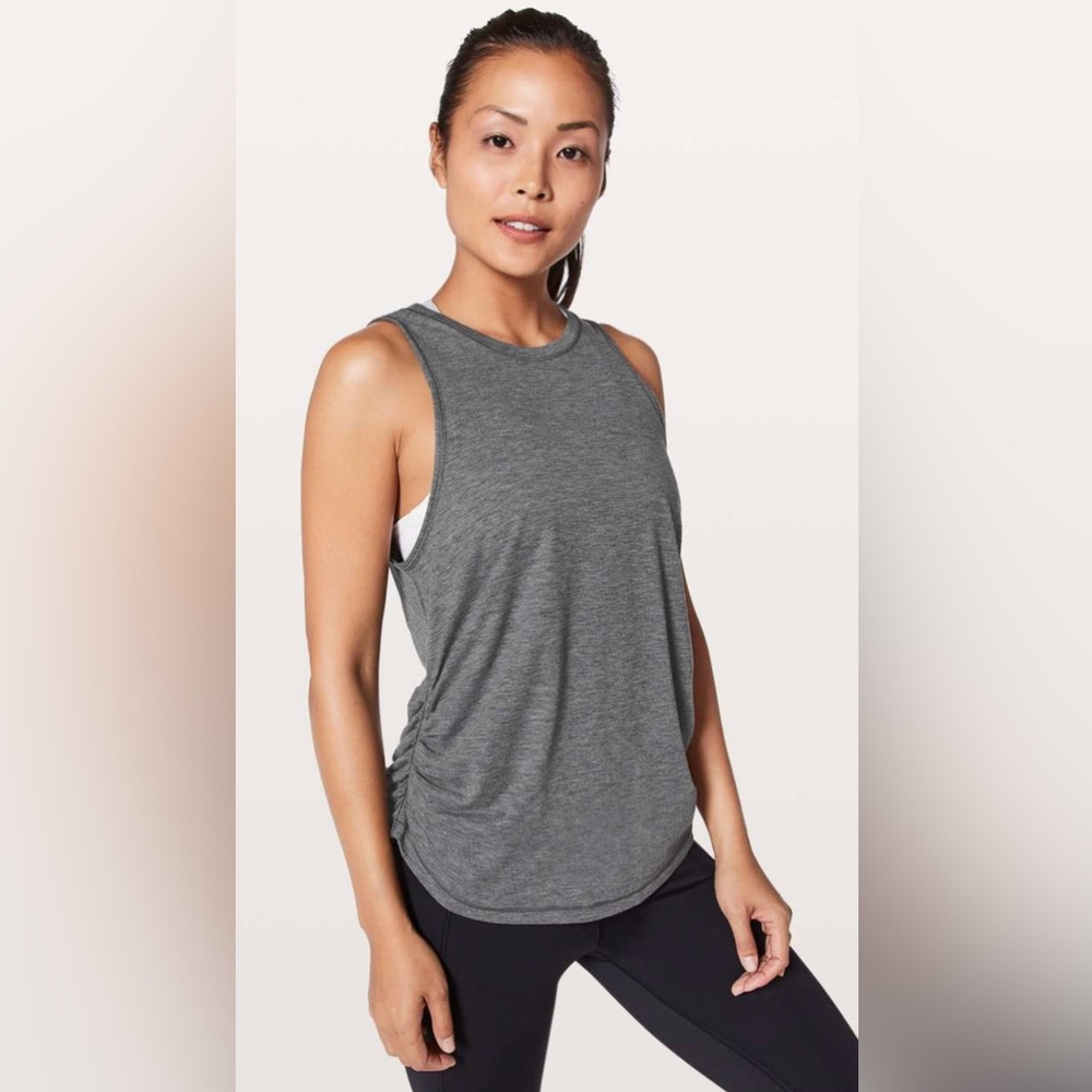 Lululemon Grey Ripple Effect Tank - Heathered Black - No Size Tag